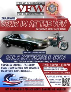 Read more about the article 2nd Annual Road Home Foundation Cruz In at the VFW Car and Motorcycle Show